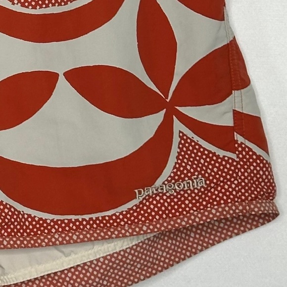 Patagonia Paddle Board Shorts Orange‎ White Lined Swim Trunks Lace Closure Sz 32 - Picture 5 of 7